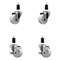 Service Caster 3'' Nylon Wheel Swivel 1-3/8'' Expanding Stem Caster Set 2 Brakes, 4PK SCC-EX20S314-NYS-2-TLB-2-138 - alternate 1